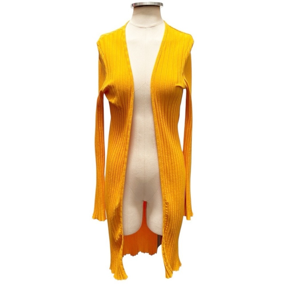 Simon Miller Limosa Ribbed Knit Midi Open Front Cardigan Sweater Size Small